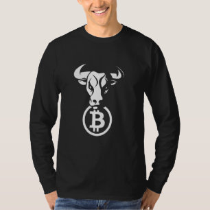 Bitcoin Btc Crypto Bulls Animal Currency Blockchai T-Shirt