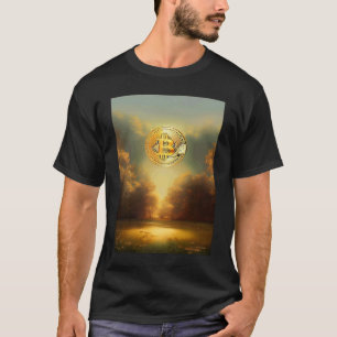Bitcoin BTC Natural Landcreated Sun Light Peaceful T-Shirt