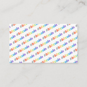 Bitcoin #BTC Rainbow Design Business Card