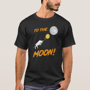 Bitcoin Btc To The Moon Bull Cryptocurrency Hodl T-Shirt
