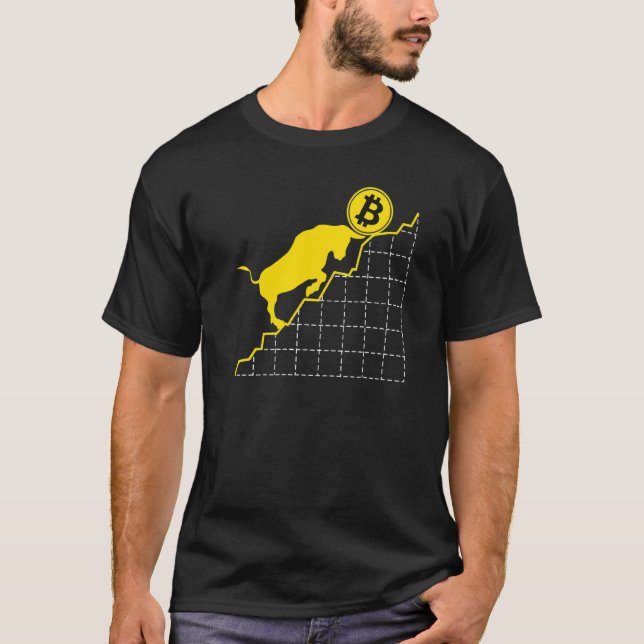 Bitcoin Bull Run Cryptocurrency Blockchain Hodl Mi T-Shirt (Front)