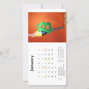 Bitcoin Calendar 2023 January-February Holiday Card