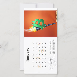 Bitcoin Calendar 2023 January-February Holiday Card