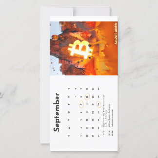 Bitcoin Calendar 2023 September-October Holiday Card