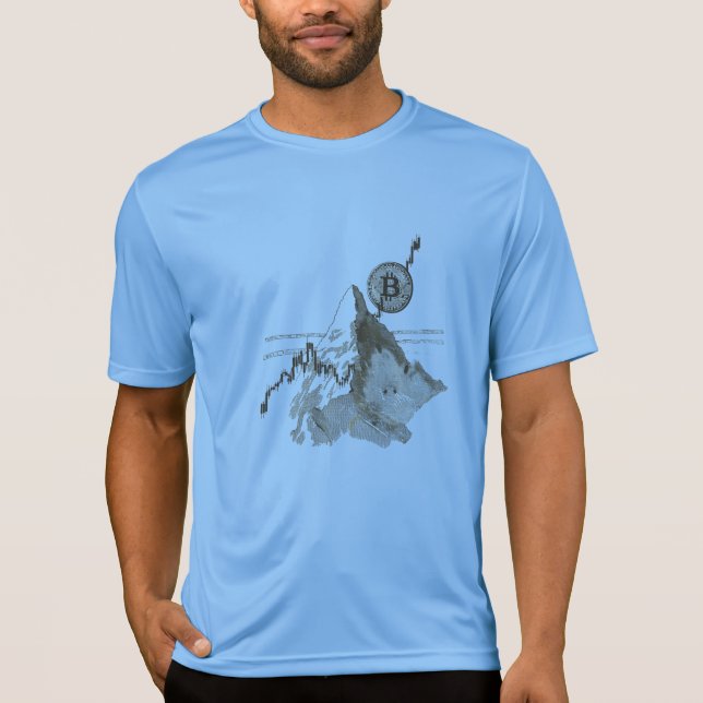 Bitcoin Candlestick Growth Chart T-Shirt (Front)
