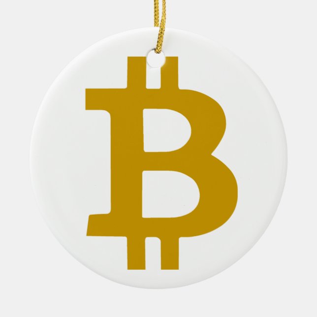 Bitcoin Ceramic Tree Decoration (Front)