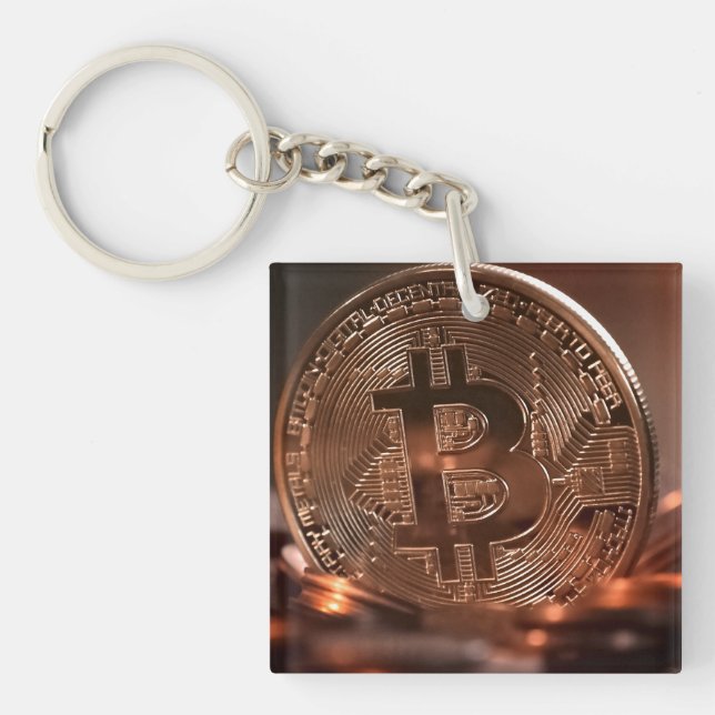 Bitcoin Coaster Key Ring (Front)