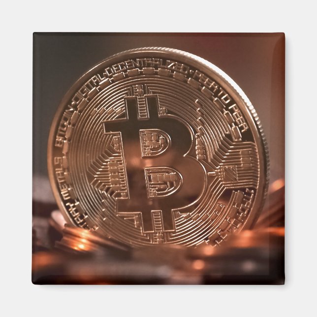 Bitcoin Coaster Magnet (Front)