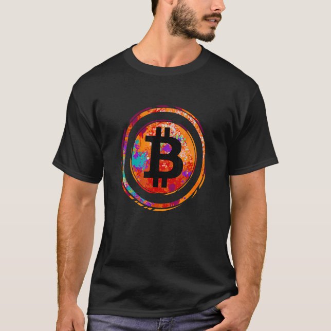 Bitcoin Coin Crypto Trading Blockchain T-Shirt (Front)