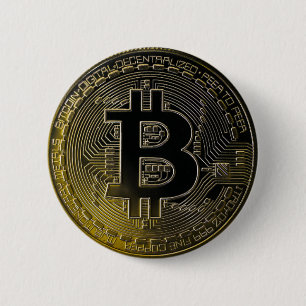 Bitcoin Coins 6 Cm Round Badge