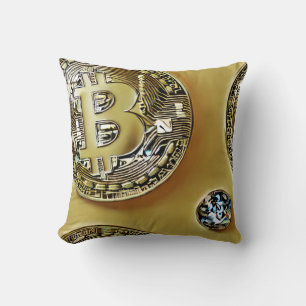 Bitcoin Coins Cushion