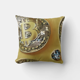 Bitcoin Coins Cushion