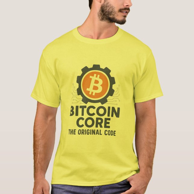 Bitcoin Core T-Shirt – “The Original Code” Gear  (Front)