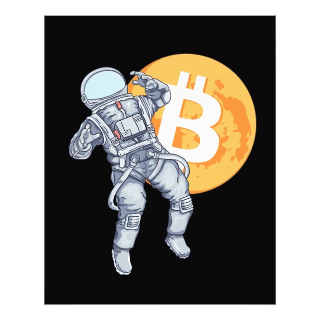 BITCOIN -Crypto Astronaut- To The Moon Photo Print (Front)