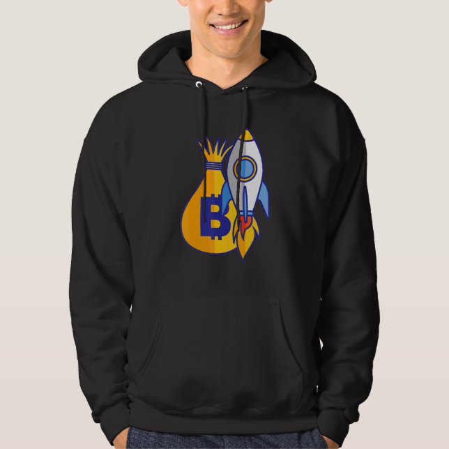 Bitcoin Crypto Bags To The Moon Cryptocurrency Dec Hoodie (Front)
