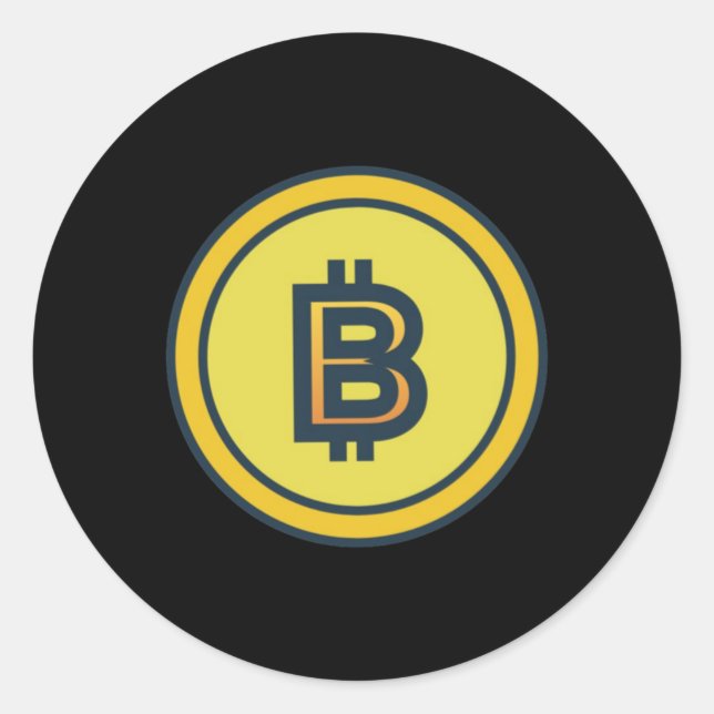 Bitcoin Crypto Design Sticker  (Front)