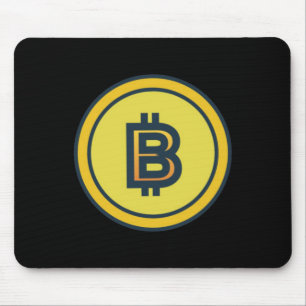 Bitcoin Crypto Design Sticker  Mouse Pad