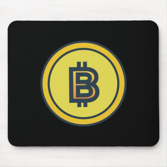 Bitcoin Crypto Design Sticker  Mouse Pad (Front)