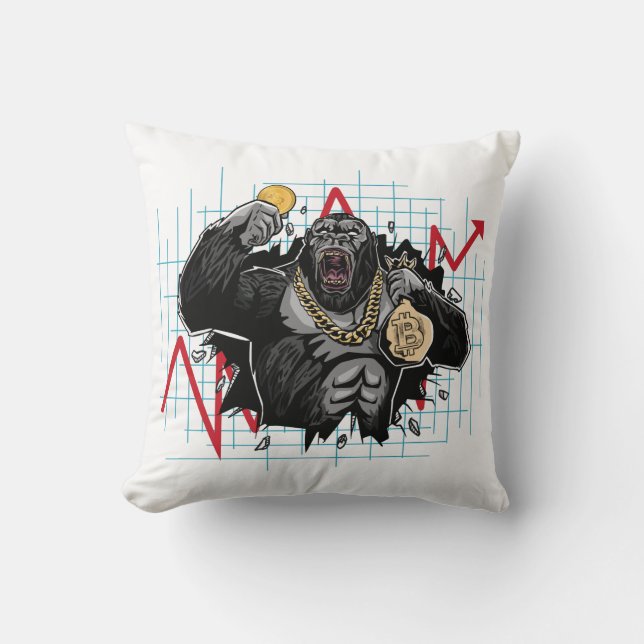 Bitcoin Crypto Market - BTC Trader Gift Cushion (Front)