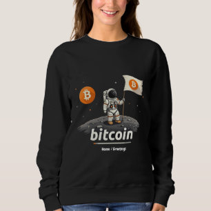 Bitcoin Crypto Moon Astronaut Design BTC Sweatshirt
