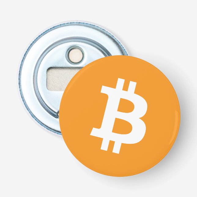 Bitcoin Cryptocurrency Logo Bottle Opener (Front)