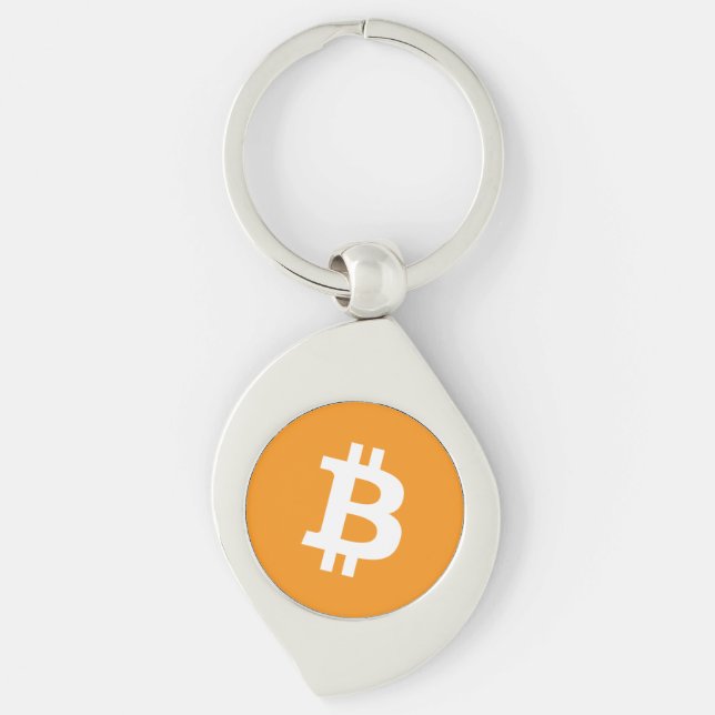Bitcoin Cryptocurrency Logo Key Ring (Front)