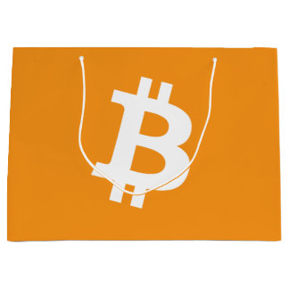 Bitcoin Cryptocurrency Logo Large Gift Bag