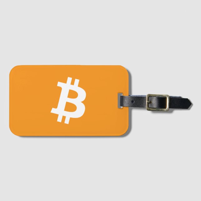 Bitcoin Cryptocurrency Logo Luggage Tag (Front Horizontal)