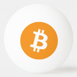 Bitcoin Cryptocurrency Logo Ping Pong Ball