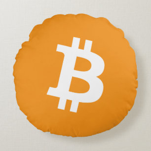 Bitcoin Cryptocurrency Logo Round Cushion