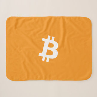 Bitcoin Cryptocurrency Logo Sherpa Blanket