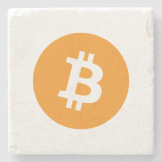 Bitcoin Cryptocurrency Logo Stone Coaster