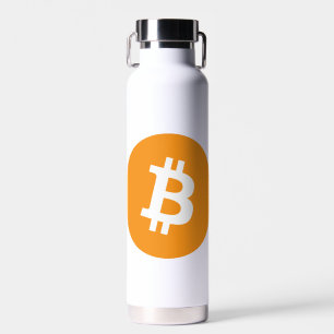 Bitcoin Cryptocurrency Logo Water Bottle
