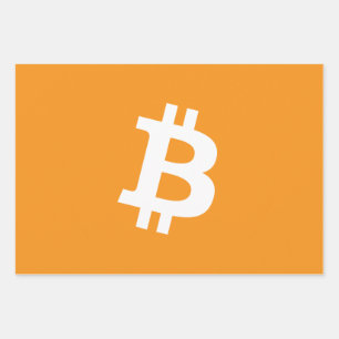 Bitcoin Cryptocurrency Logo Wrapping Paper Sheet