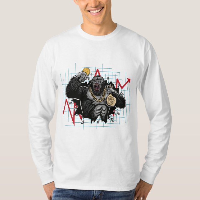 Bitcoin Cryptocurrency Market  T-Shirt (Front)