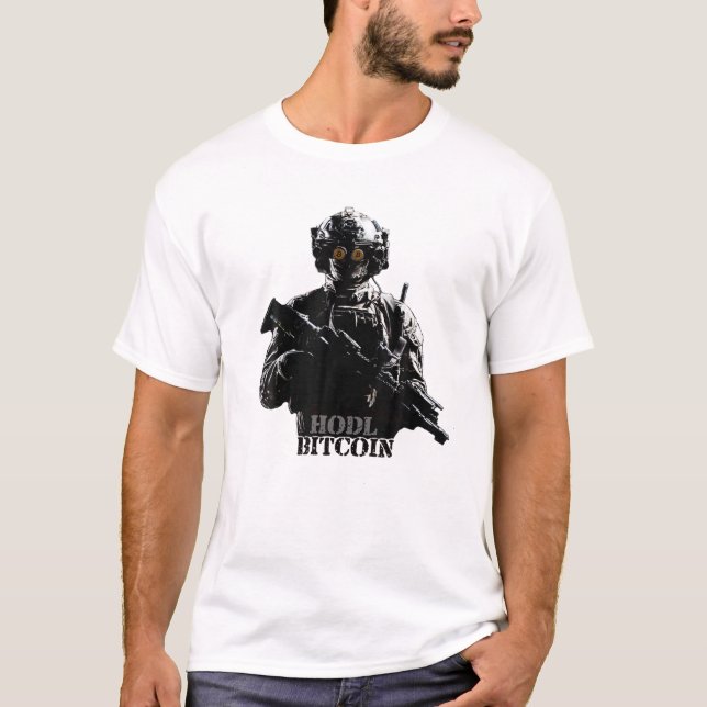 Bitcoin - Cryptocurrency Special Operator HODL - B T-Shirt (Front)