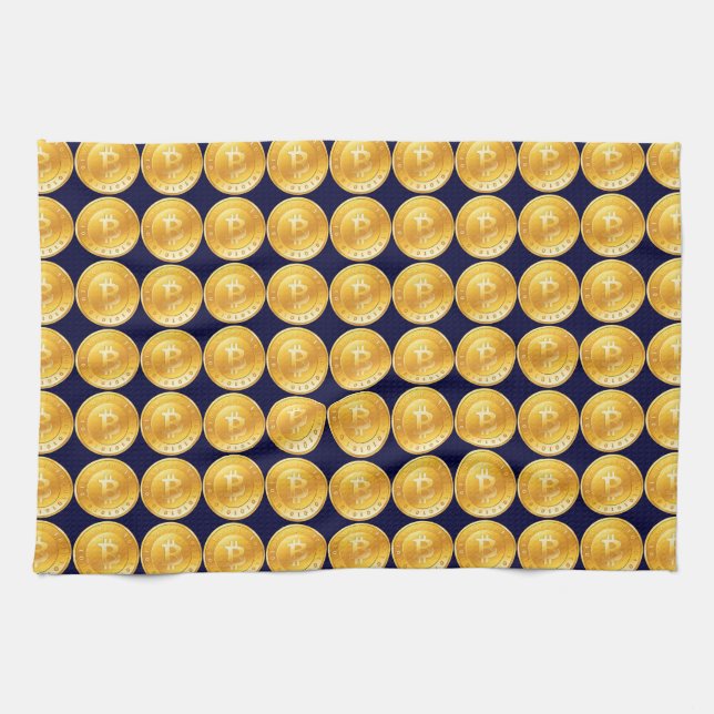 Bitcoin Currency - M1 Kitchen Tea Towel (Horizontal)