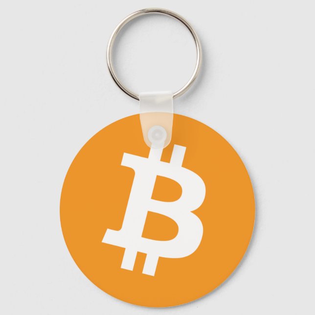 Bitcoin Currency Symbol Key Ring (Front)