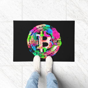 "Bitcoin Cypherpunk" Oil Painting Doormat
