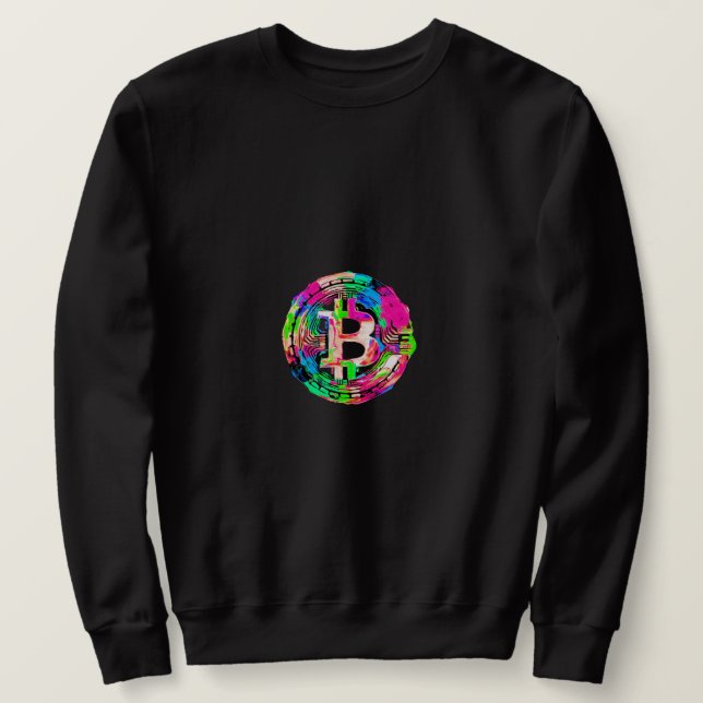 "Bitcoin Cypherpunk" Oil Painting Sweatshirt (Design Front)