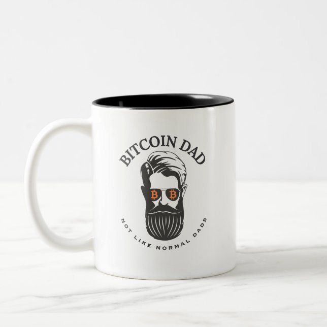 Bitcoin Dad Two-Tone Coffee Mug (Left)