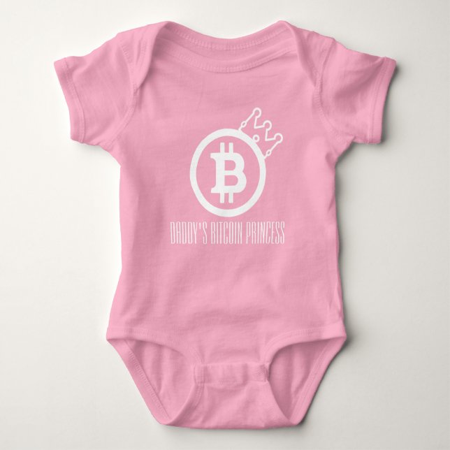 BITCOIN-Daddy's Bitcoin Princess-Onsie-Crypto Baby Bodysuit (Front)