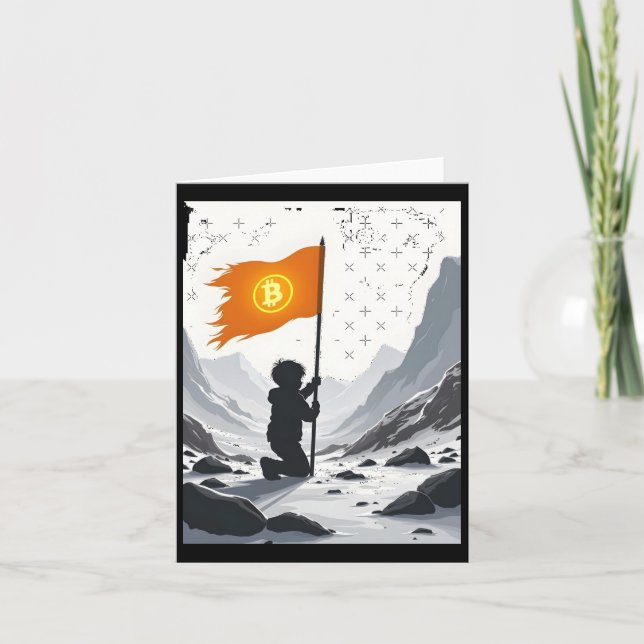 Bitcoin Dark Hidden Forces Of Crypto Sticker  Card (Front)