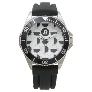 Bitcoin Designer Black & White Watch