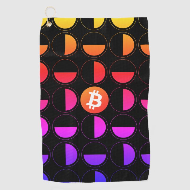 Bitcoin Designer Golf Towel (Front)