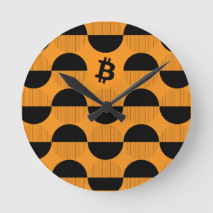 Bitcoin Designer Watch Round Clock
