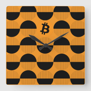 Bitcoin Designer Watch Square Wall Clock