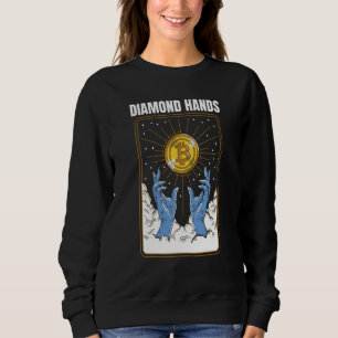 Bitcoin Diamond Hand Meme Crypto Hodl WSB Sweatshirt
