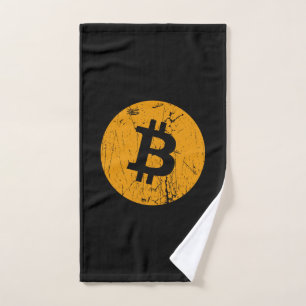bitcoin digital currency money coin blockchain fin bath towel set