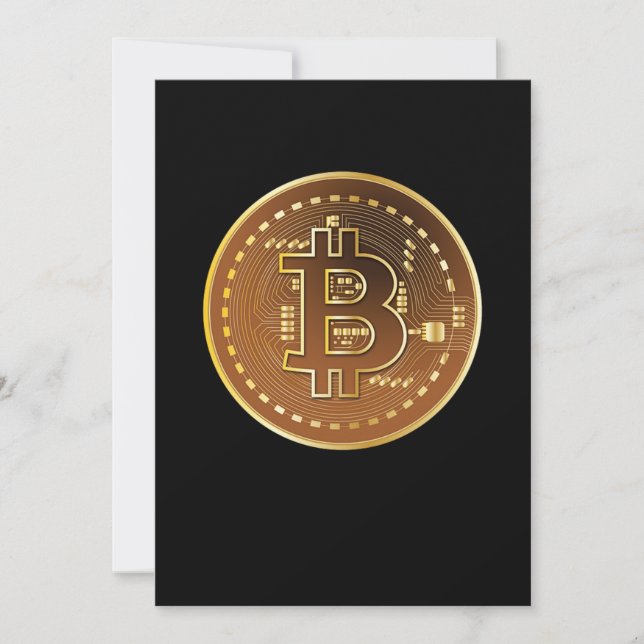 Bitcoin Digital Gold Cryptocurrency Invest Digital Invitation (Front)
